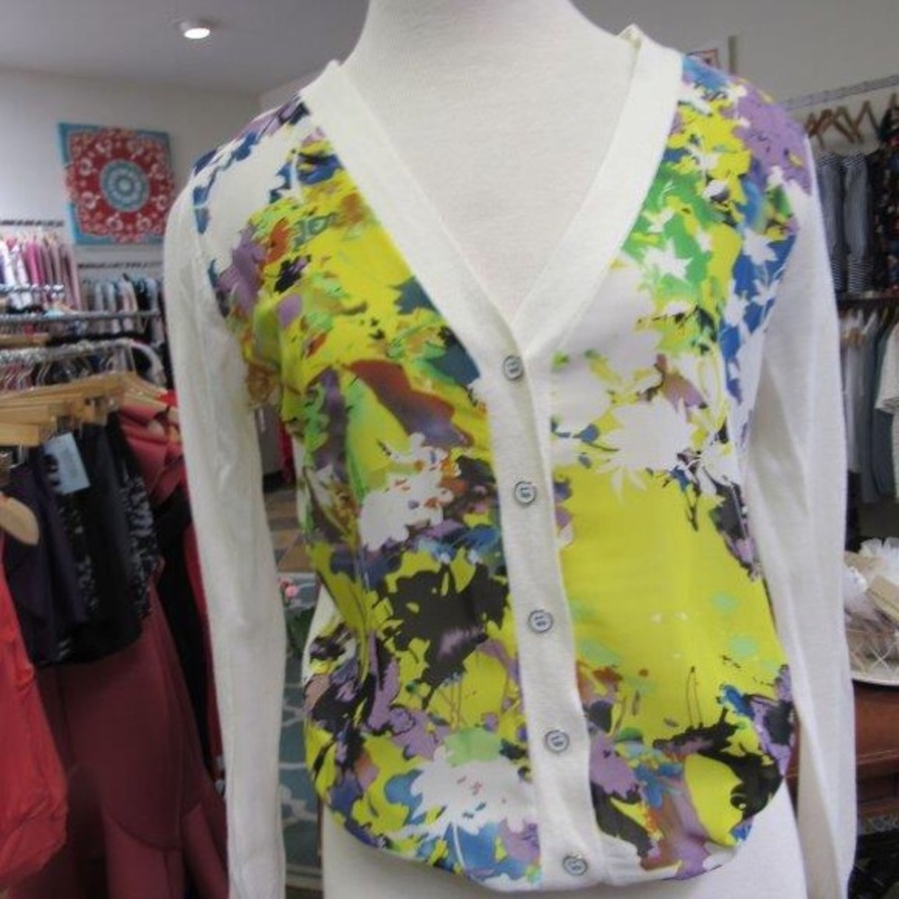 Beautiful Silk Panel Cardigan